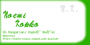 noemi kopko business card